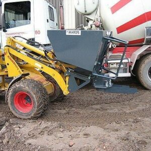 Łyżka do podwożenia betonu z rynną